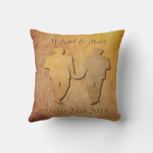 ヴィンテージの質の枕男性へ陽気な結婚祝い クッション (裏面)