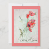 ヴィンテージの赤いケシ恋しく思ッピーが元気 カード (正面)