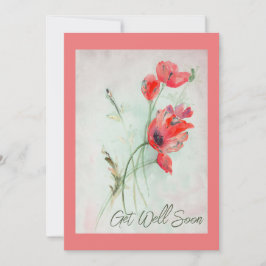 ヴィンテージの赤いケシ恋しく思ッピーが元気 カード
