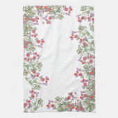 ヴィンテージの赤いスイートピーによっては台所タオルが開花します キッチンタオル (縦)