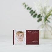 ヴィンテージの赤いスタジオのポートレートのカメラマン 名刺 (スタンド正面)