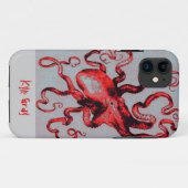 ヴィンテージの赤いタコのiphone 5の箱 Case-Mate iPhoneケース (裏面(横))