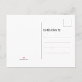 ヴィンテージの赤いトラックの松の木のクリスマス・パーティ インビテーションポストカード (裏面)