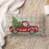 ヴィンテージの赤いトラックの装飾用クッション ランバークッション (ブランケット)