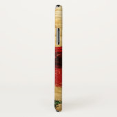 ヴィンテージの赤いバラのモノグラムのiPhone Xの場合 Case-Mate iPhoneケース (裏面/右)