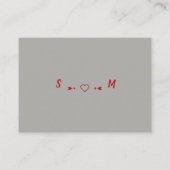 ヴィンテージの赤いバンティング、日付の保存 エンクロージャーカード (裏面)