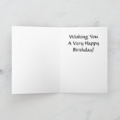 ヴィンテージの赤い乗馬フードのケシによっては誕生日が開花します カード (内部)