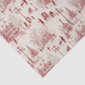 ヴィンテージの赤い冬のシーン 薄葉紙 (詳細)