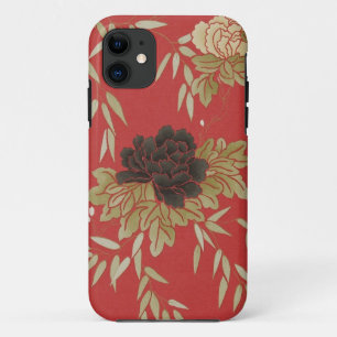 ヴィンテージの赤い花のiPhone 5の箱 iPhone 11 ケース