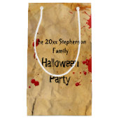 ヴィンテージの赤い血の（ばちゃばちゃ）跳ねるのハローウィンパーティ スモールペーパーバッグ (正面)