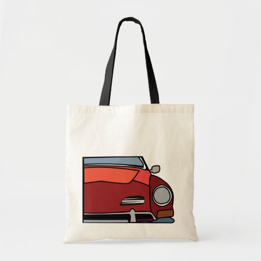 ヴィンテージの赤い車 トートバッグ (正面)