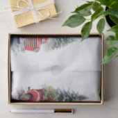 ヴィンテージの赤い農園の飾クラック 薄葉紙 (ギフト)