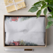 ヴィンテージの赤い農園の飾クラック 薄葉紙 (ギフト)