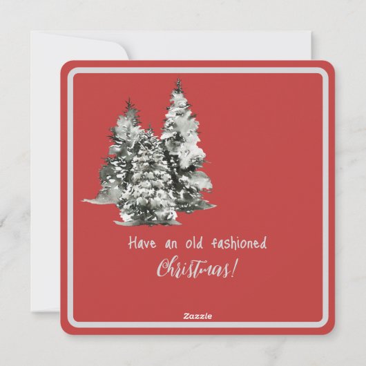 ヴィンテージの赤い農場のトラックがクリスマスのためにロード シーズンカード (裏面)