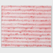 ヴィンテージの赤い音楽的なシート ラッピングペーパー (フラット)