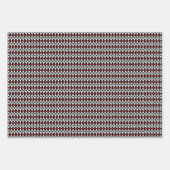 ヴィンテージの赤い黒いトランプ記号 ラッピングペーパーシート (正面3)