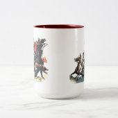 ヴィンテージの赤いRyderのギフト ツートーンマグカップ (中央)