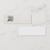 ヴィンテージの赤いThroatedハチドリの鳥のテンプレート スキニー名刺 (正面/裏面)