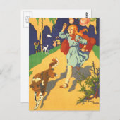 ヴィンテージの赤ずきんちゃんが誕生日パーティーに参加 ポストカード (正面/裏面)