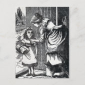 ヴィンテージの赤ずきんの母の警告 ポストカード (正面)