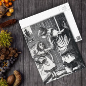 ヴィンテージの赤ずきんの母の警告 ポストカード