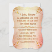 ヴィンテージの赤ちゃんキツネの森のベイビーシャワー招待状 招待状 (裏面)