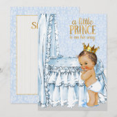 ヴィンテージの赤ちゃん王子ベイビーシャワー招待状 招待状 (正面/裏面)