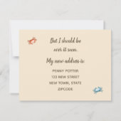 ヴィンテージの赤と青のカニを動かすと私はカニを作る カード (裏面)