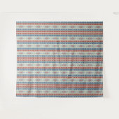 ヴィンテージの赤と青の部族矢印 タペストリー (正面(横))