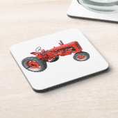 ヴィンテージの赤のトラクター コースター (左側)