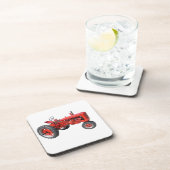 ヴィンテージの赤のトラクター コースター (右側)