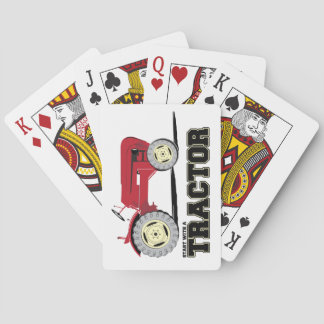 ヴィンテージの赤のトラクター トランプ