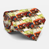 ヴィンテージの赤のトラクター ネクタイ (ロール)
