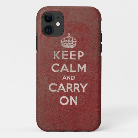 ヴィンテージの赤の革 Case-Mate iPhoneケース (裏面)
