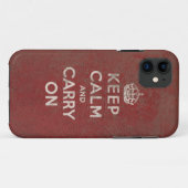 ヴィンテージの赤の革 Case-Mate iPhoneケース (裏面(横))