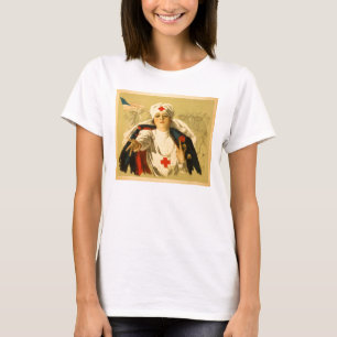 ヴィンテージの赤十字のナース-ワイシャツ Tシャツ