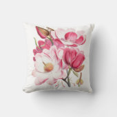 ヴィンテージの赤紫の赤面のピンクのエレガントな花柄 クッション (正面)