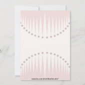 ヴィンテージの赤面のピンクは女の子夜を打ちつけます 招待状 (裏面)