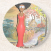 ヴィンテージの赤.png コースター (正面)