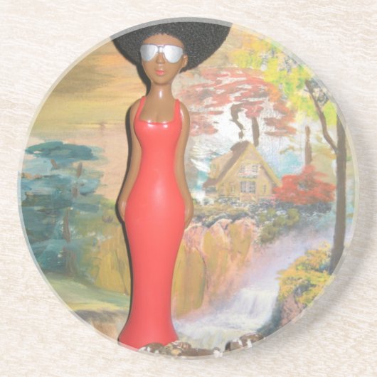 ヴィンテージの赤.png コースター (正面)