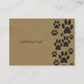 ヴィンテージの足の名刺 名刺 (裏面)