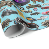 ヴィンテージの車およびシンボルや象徴 ラッピングペーパー (ロールコーナー)