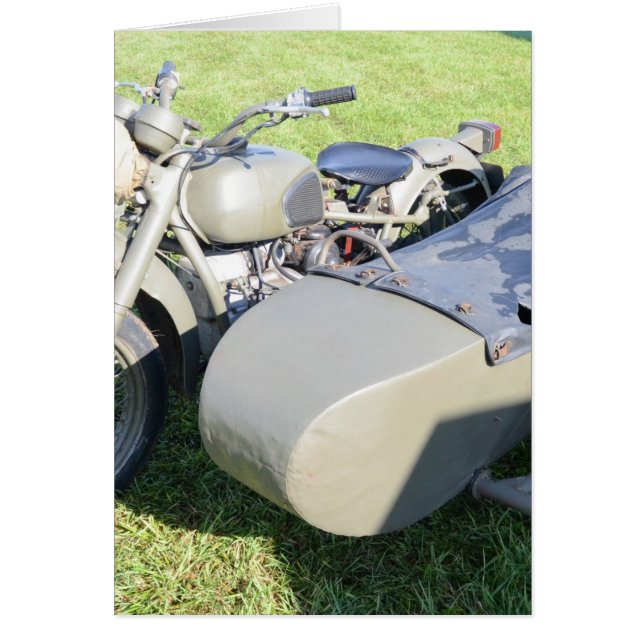 ヴィンテージの軍のオートバイの組合せ (正面)