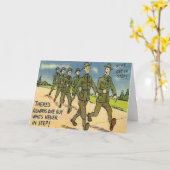 ヴィンテージの軍の基本訓練カード カード (黄色い花)