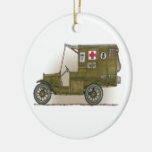ヴィンテージの軍の救急車のオーナメント セラミックオーナメント (左)