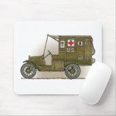 ヴィンテージの軍隊の救急車 マウスパッド (マウス)