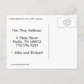 ヴィンテージの転居住所はがきテンプレート 案内ポストカード (裏面)