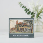 ヴィンテージの転居住所はがきテンプレート 案内ポストカード (スタンド正面)