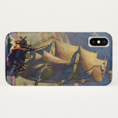 ヴィンテージの輸送、 海を航行するクリッパー船 Case-Mate iPhoneケース (裏面(横))