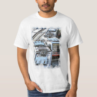 ヴィンテージの輸送-町の市街電車 Tシャツ